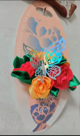 Rosa in raso decorativa + regalo