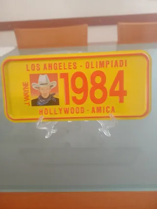 Set 2 targhette metallo Los Angeles 1984