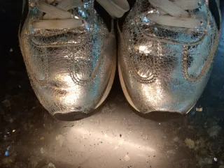 Zapatillas plateadas