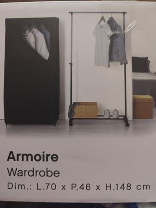 Armario Tela Negro Nuevo en su Caja 15€