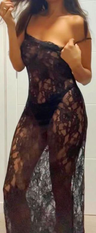 Vestido encaje negro Talla XS/M