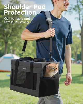 PECUTE transportín gatos hasta 5kg robusto gris