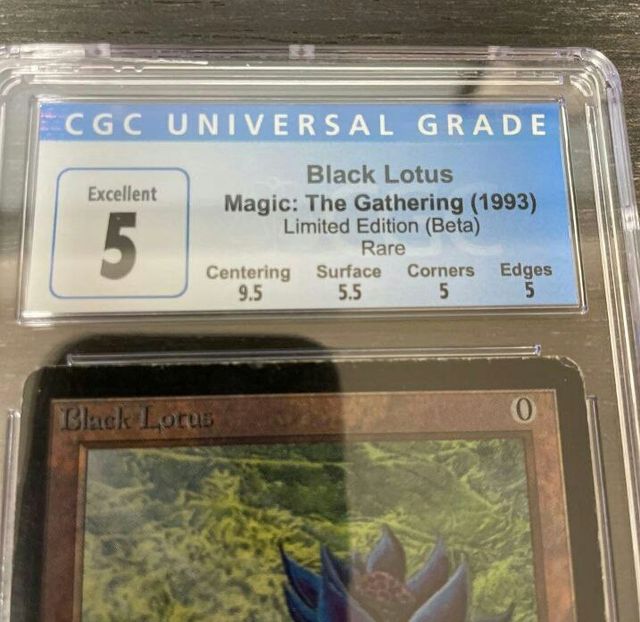 Black Lotus LEB Magic The Gathering CGC 5