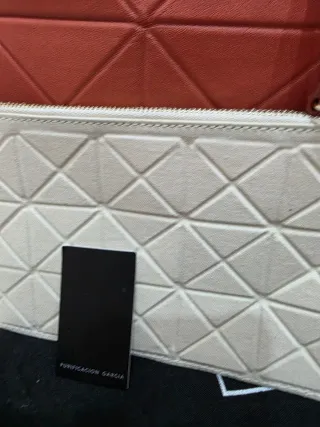 Bolso Purificación García  Blanco, color teja ,