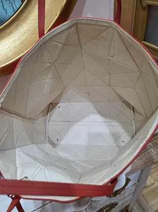 Bolso Purificación García  Blanco, color teja ,