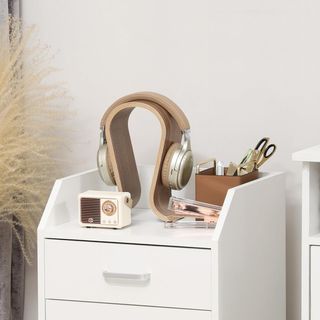 Comodino da Ufficio con 4 Cassetti Salvaspazio, Mobile per Ufficio con Ruote e Bordi Elevati, per Documenti e Cancelleria, 40X36X65Cm, Bianco