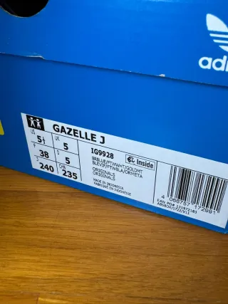 Adidas Gazelle Azul y Blanco Talla 38