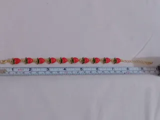 Set Orecchini Anello Bracciale Fragola