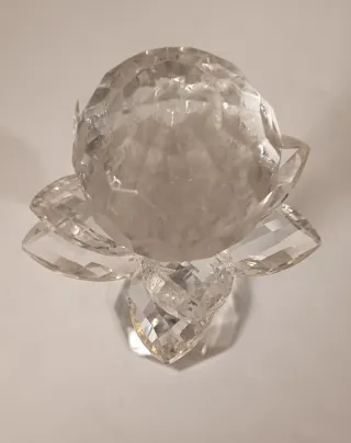 Elegante soprammobile cristallo fiore di Loto
