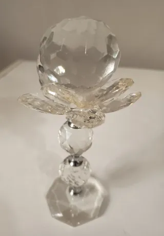 Elegante soprammobile cristallo fiore di Loto