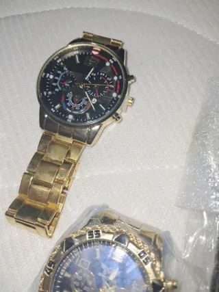 Reloj Geneva Negro y Dorado