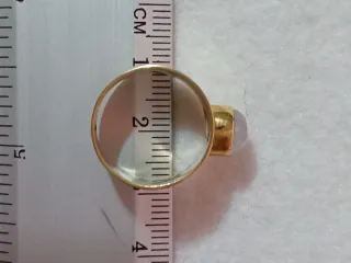 Anello con pietra di luna  in ottone