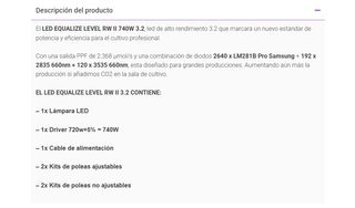 LED 740W LEVEL RW II 3.2 EQUALIZE EN PROMOCION