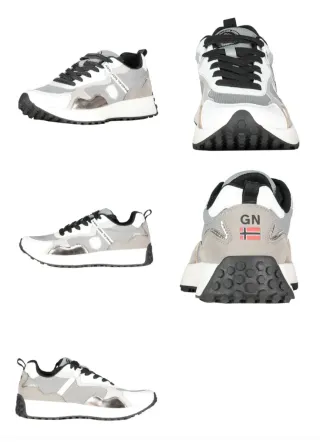 Zapatillas GN plateadas y blancas