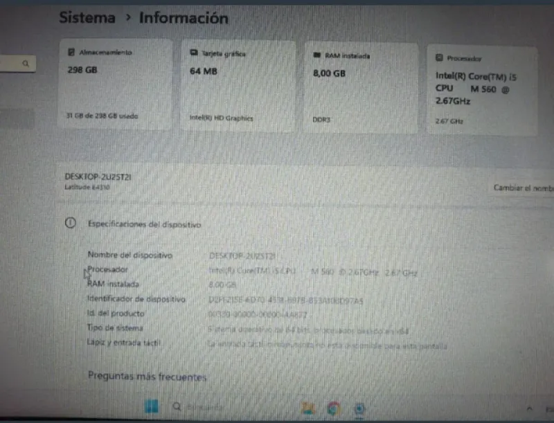 Portátil Dell Latitude E4310 Windows 11 pro afbeelding 4