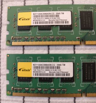 Memoria RAM DDR3 2GB (2x1GB) 1333MHz PC3-10600