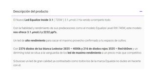 LED 720W INSIDE 3.1 EQUALIZE EN OFERTA