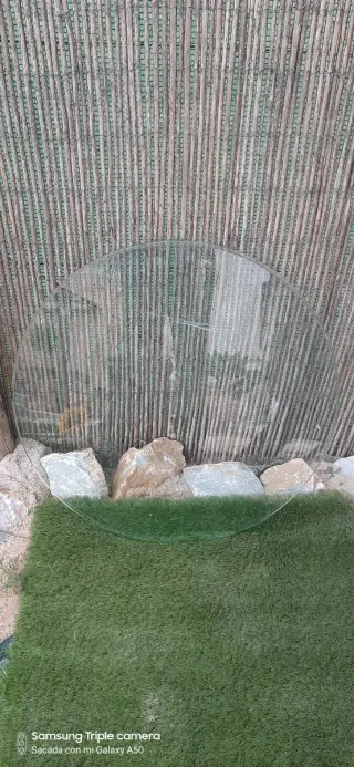 cristal redondo biselado Solo cristal