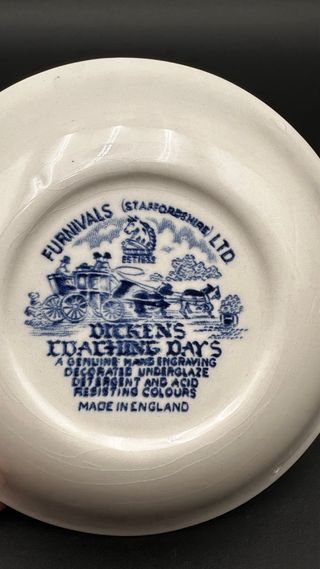 3 Ciotole Staffordshire Inghilterra Blu Vintage