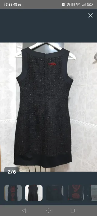Vestido Desigual Negro y Rojo  nuevo sin etiqueta