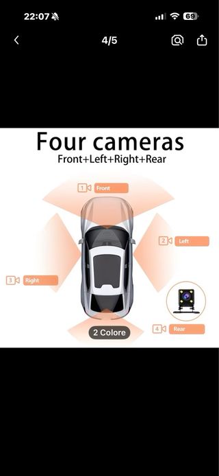 Registratore di Guida Podofo 4 Canali Full HD