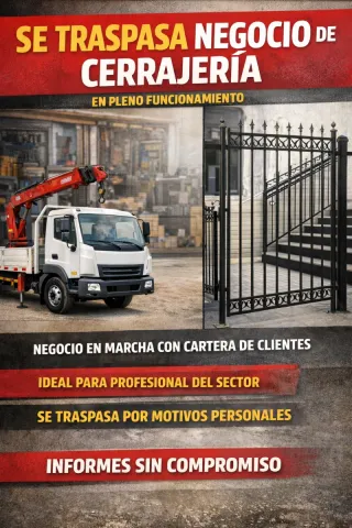 SE TRASPASA NEGOCIO DE CERRAJERO