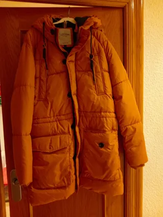 Abrigo Jack & Jones naranja talla L