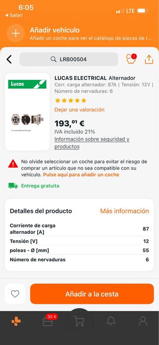 Alternador Lucas LRB00504