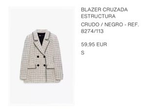 Blazer Zara Tweed