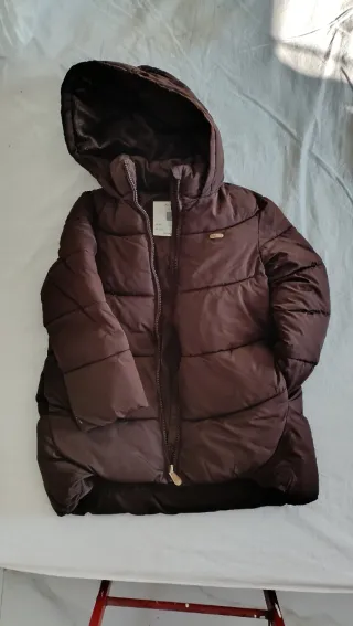 Cappotto per bambina marrone e nero, taglia 7-8