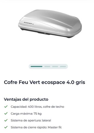 Cofre portaequipaje de techo.