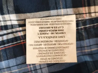 Camisa Inside cuadros azul XL