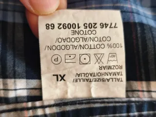 Camisa Inside cuadros azul XL