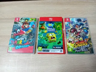 Juegos Nintendo Switch: Mario Odyssey, Spongebob,