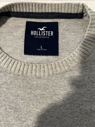 Suéter Hollister Gris Talla L