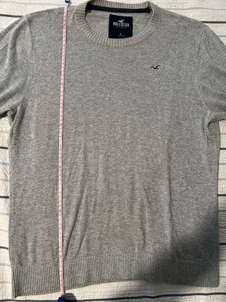 Suéter Hollister Gris Talla L