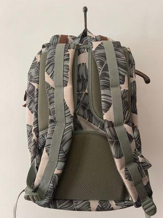 Mochila Herschel Hojas Beige y Verde Original