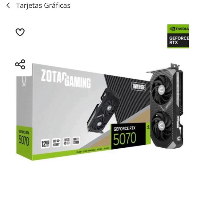Tarjeta Gráfica Zotac GeForce RTX 5070