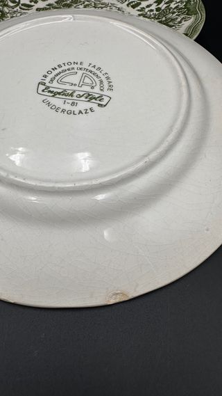 2 Piatti Vintage Stile Inglese Verde