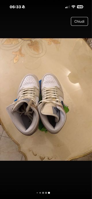 Scarpe Jordan Mid Beige/Bianche