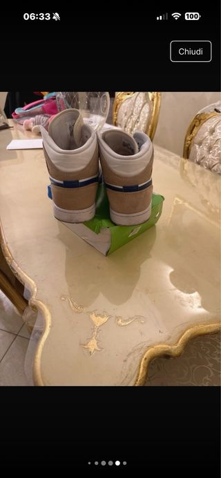 Scarpe Jordan Mid Beige/Bianche