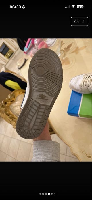 Scarpe Jordan Mid Beige/Bianche