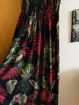 Vestido estampado hojas T L