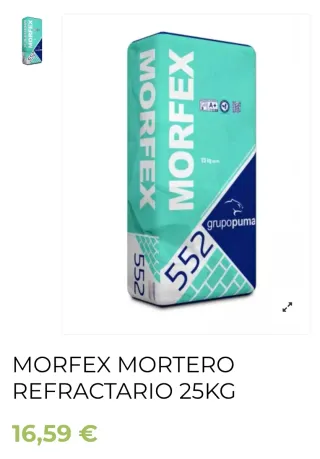 Mortero Refractario MORFEX 552 25kg