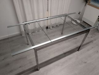Mesa comedor cristal extensible Ikea Glivarp