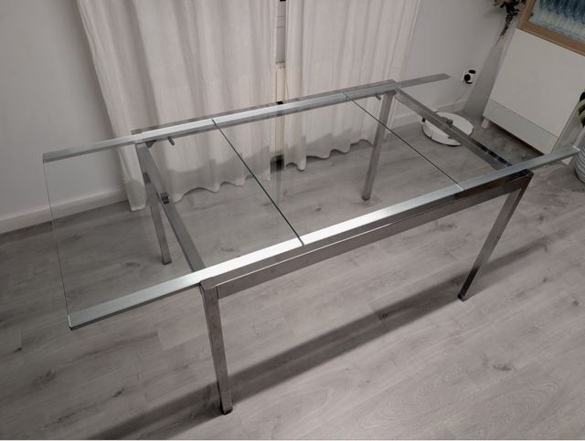 Mesa comedor cristal extensible Ikea Glivarp