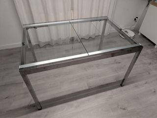 Mesa comedor cristal extensible Ikea Glivarp