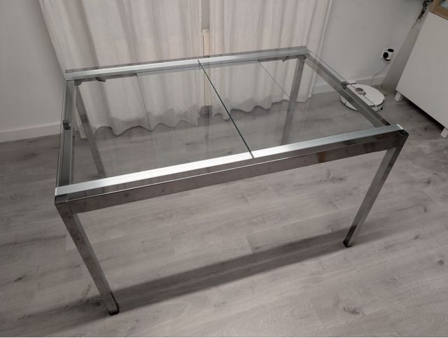 Mesa comedor cristal extensible Ikea Glivarp