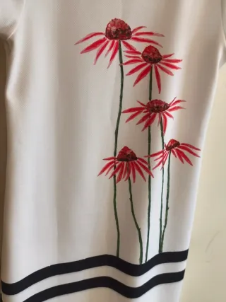 Vestido Giltome Flores Rojas Talla M