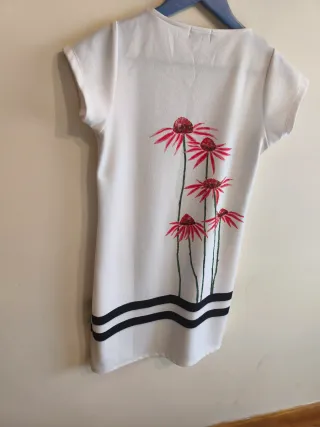 Vestido Giltome Flores Rojas Talla M